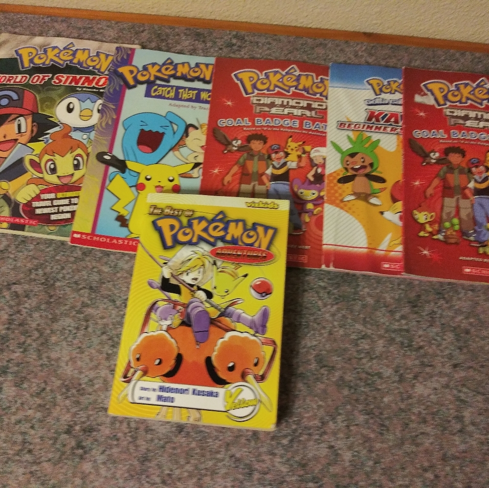 6 Paperback Pokemon Books
